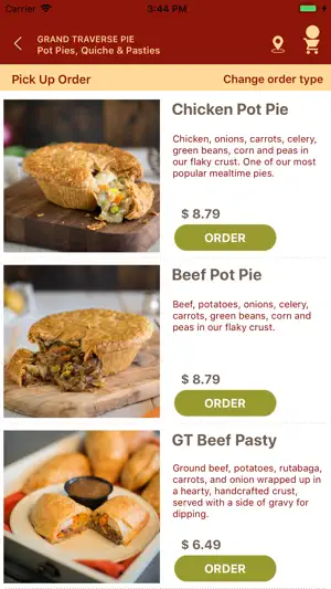 GT Pie Ordering