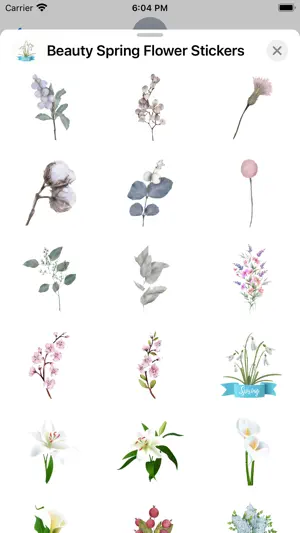 Beauty Spring Flower Stickers