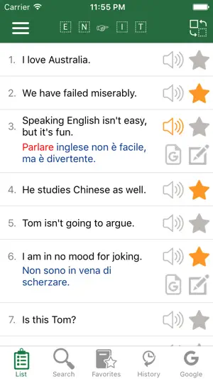 English - Italian Common Phrases