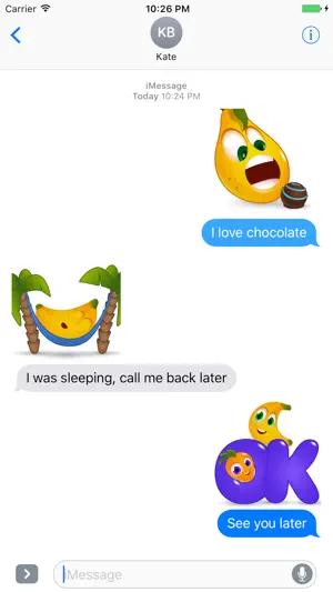 BANANAS: Animated Funny Cute Fruit Stickers