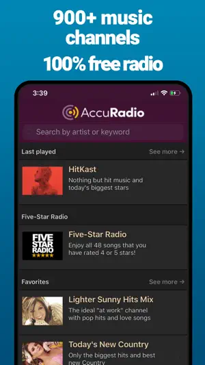 AccuRadio: Curated Music Radio