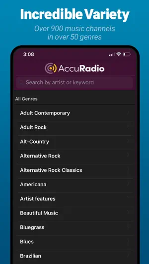 AccuRadio: Curated Music Radio