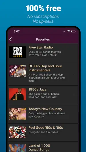 AccuRadio: Curated Music Radio